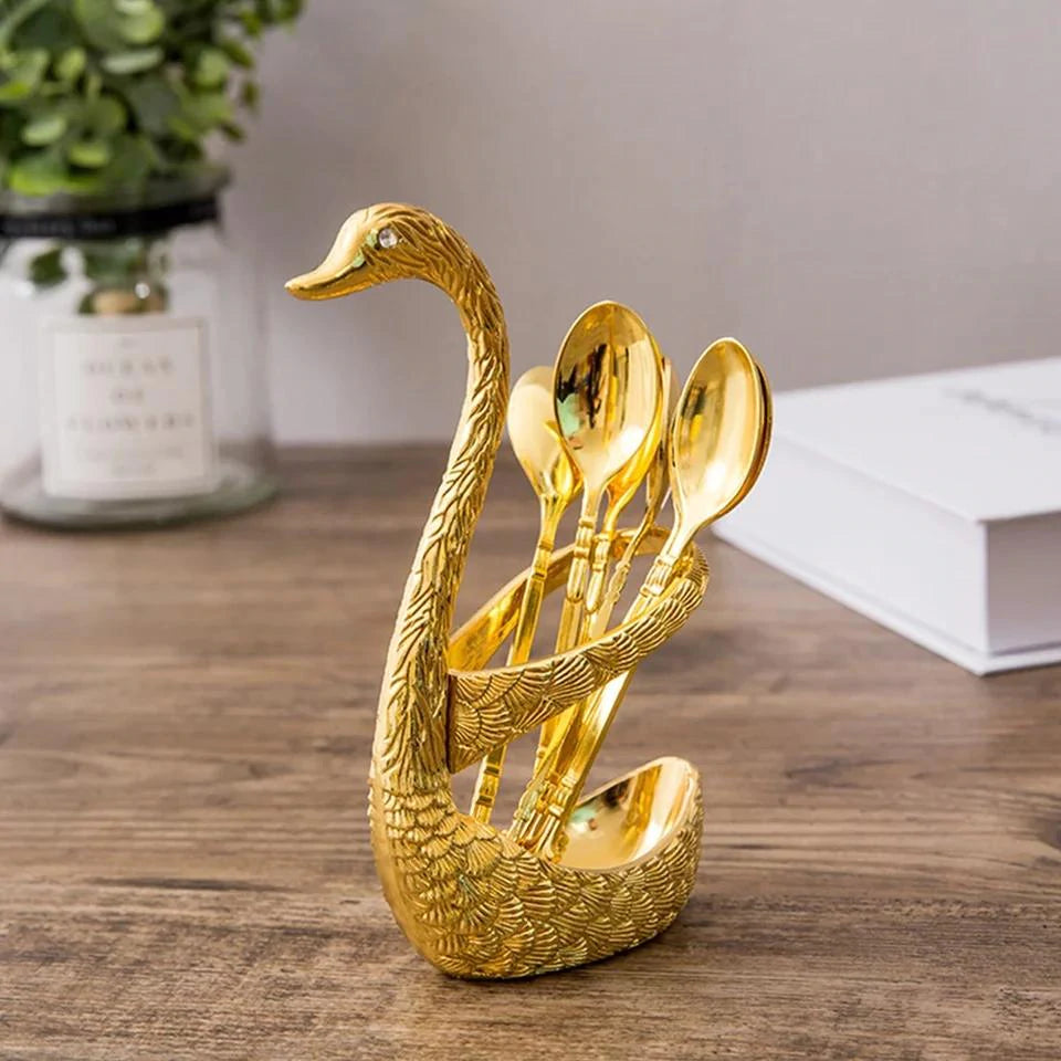 Golden Duck Spoon Set – Luxury Tea & Coffee Spoon Collection