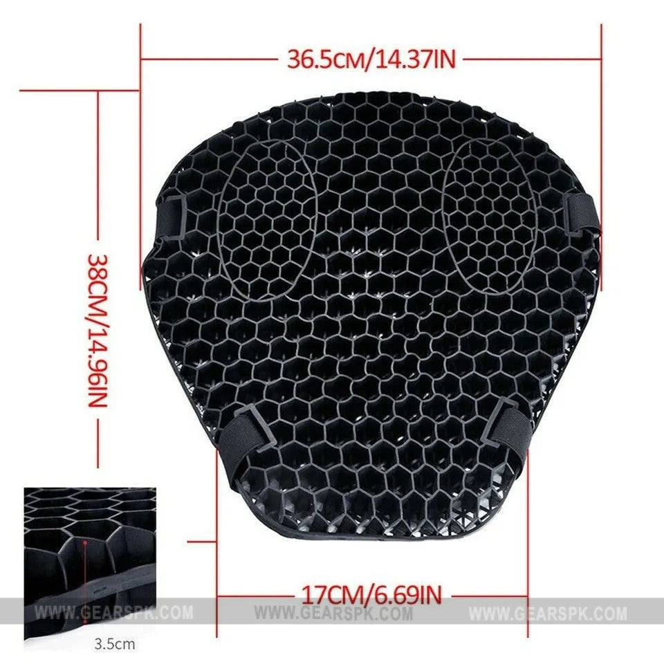 Motorcycle Gel Rubber Seat Cushion - Universal Size for All Bikes