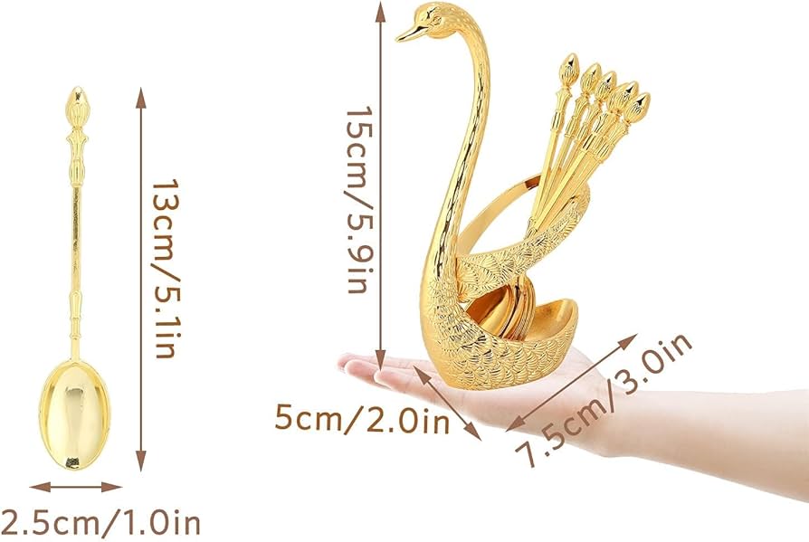 Golden Duck Spoon Set – Luxury Tea & Coffee Spoon Collection