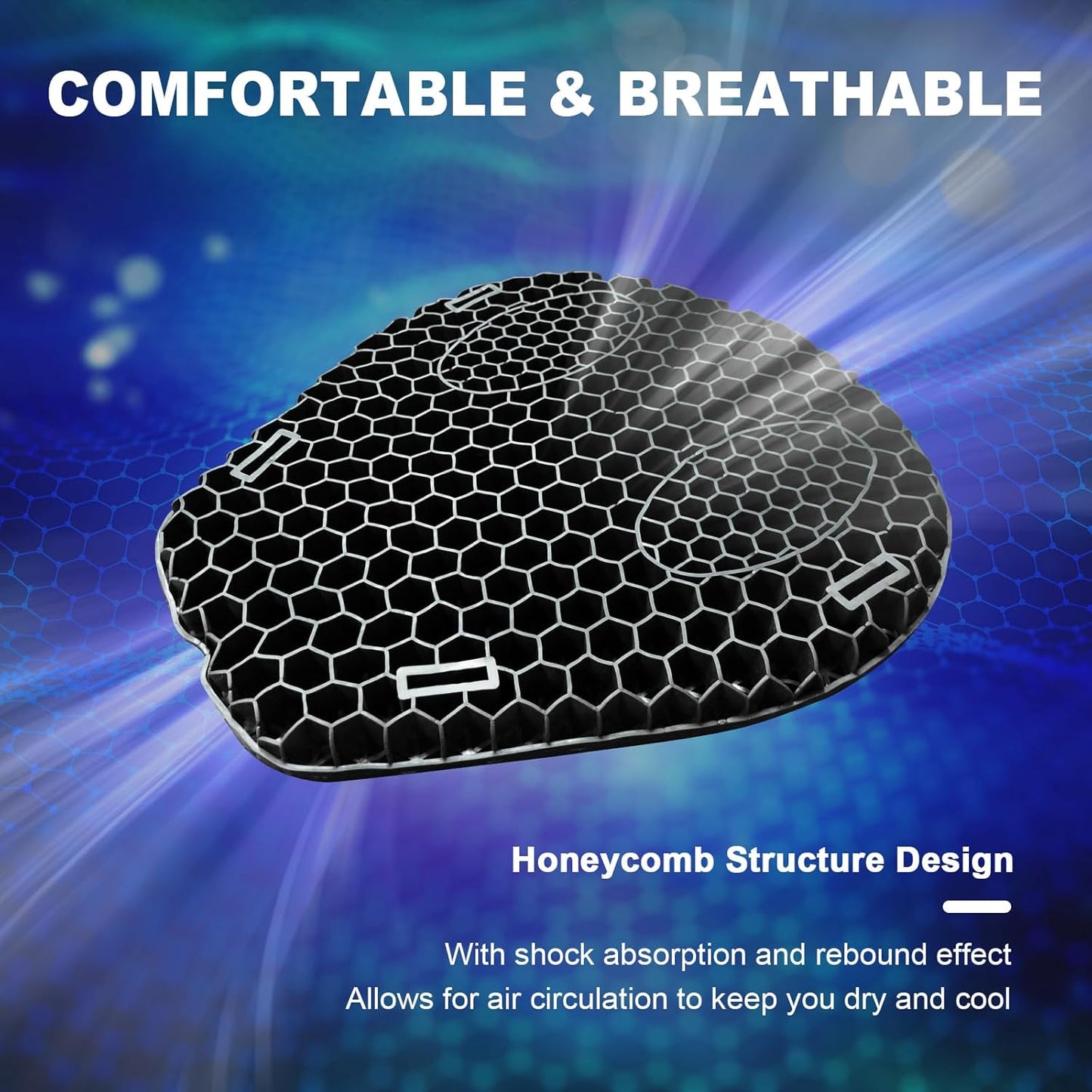 Motorcycle Gel Rubber Seat Cushion - Universal Size for All Bikes