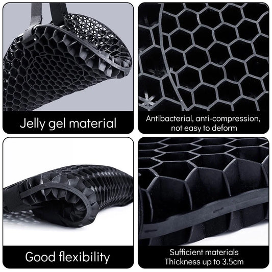 Motorcycle Gel Rubber Seat Cushion - Universal Size for All Bikes