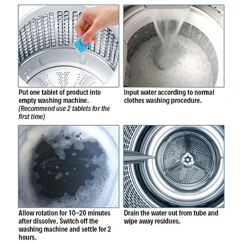 Washing Machine Cleaning Tablets - Pack of 12