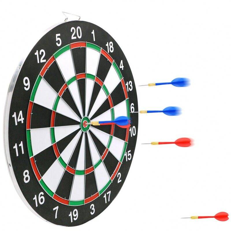 15" Dartboard Game Set with 6 Steel Tip Darts - Imported