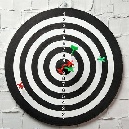 15" Dartboard Game Set with 6 Steel Tip Darts - Imported