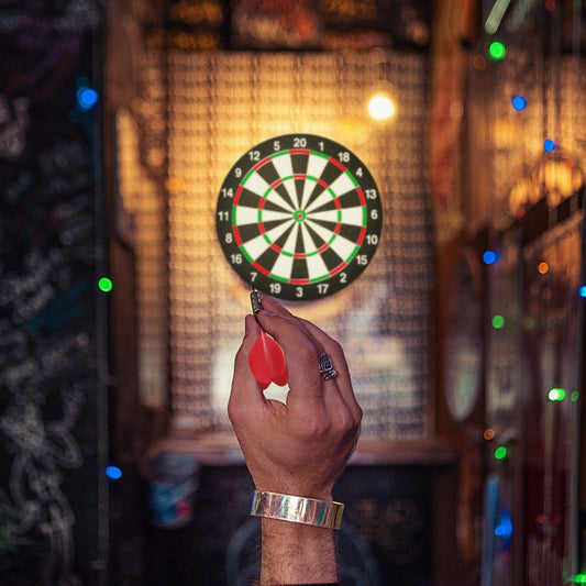 15" Dartboard Game Set with 6 Steel Tip Darts - Imported