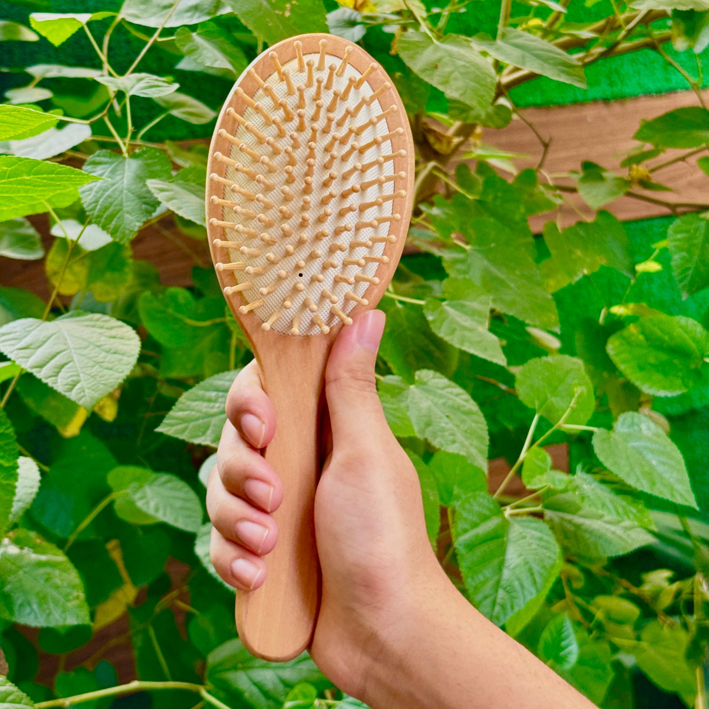 Premium Wooden Hair Brush & Comb Set – Natural Finish for Hair